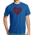 thumbnail image 1 of LA Pop Art Men's Premium Blend Word Art T-shirt - Country Music Heart, 1 of 2