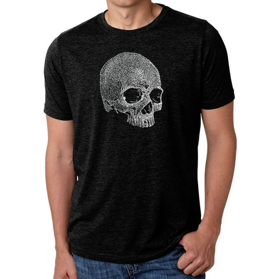 LA Pop Art Men's Premium Blend Word Art T-shirt - Dead Inside Skull