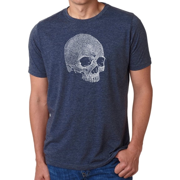 LA Pop Art Men's Premium Blend Word Art T-shirt - Dead Inside Skull