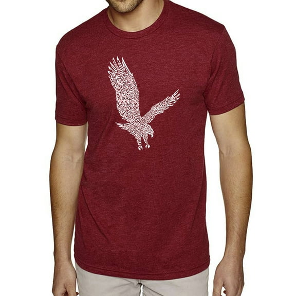 LA Pop Art Men's Premium Blend Word Art T-shirt - Eagle