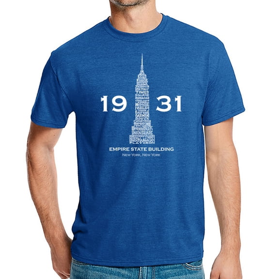 LA Pop Art Men's Premium Blend Word Art T-shirt - Empire State Building
