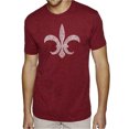 thumbnail image 1 of LA Pop Art Men's Premium Blend Word Art T-shirt - FLEUR DE LIS - POPULAR LOUISIANA CITIES, 1 of 2