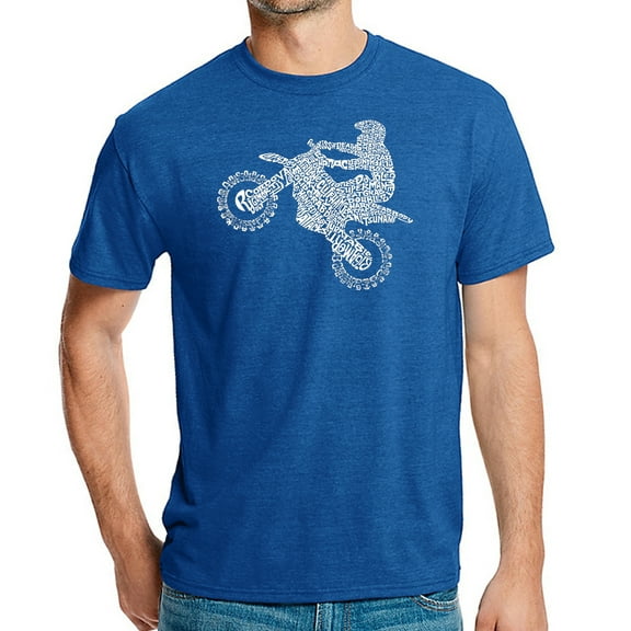 LA Pop Art Men's Premium Blend Word Art T-shirt - Freestyle Motocross - FMX