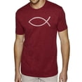 thumbnail image 1 of LA Pop Art Men's Premium Blend Word Art T-shirt - JESUS FISH, 1 of 2
