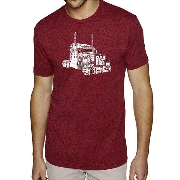 LA Pop Art Men's Premium Blend Word Art T-shirt - KEEP ON TRUCKIN'