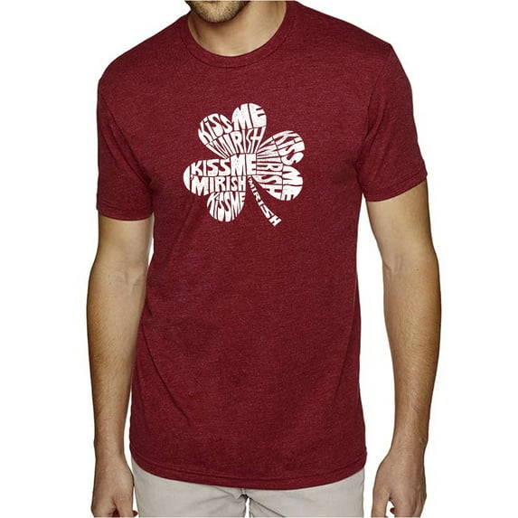 LA Pop Art Men's Premium Blend Word Art T-shirt - KISS ME I'M IRISH