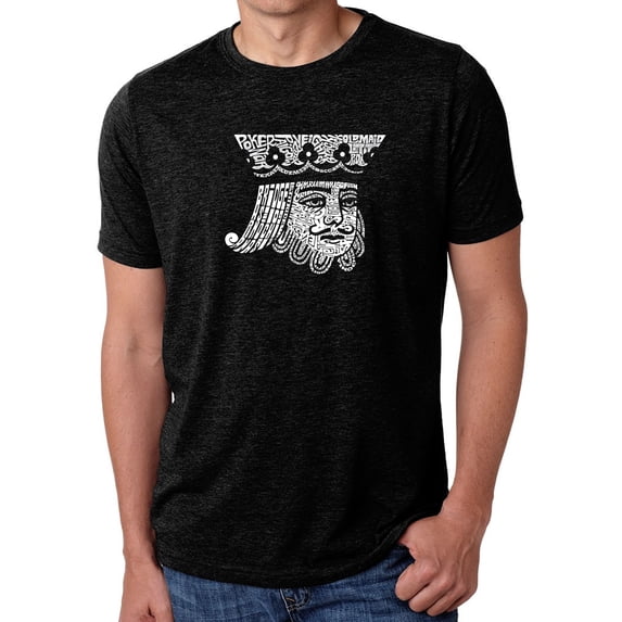 LA Pop Art Men's Premium Blend Word Art T-shirt - King of Spades