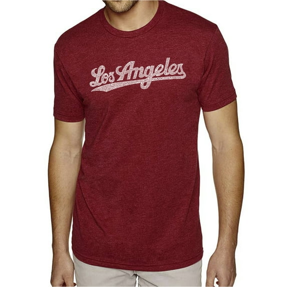 LA Pop Art Men's Premium Blend Word Art T-shirt - LOS ANGELES NEIGHBORHOODS