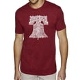 thumbnail image 1 of LA Pop Art Men's Premium Blend Word Art T-shirt - Liberty Bell, 1 of 2