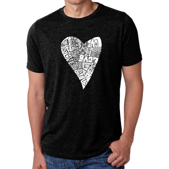 LA Pop Art Men's Premium Blend Word Art T-shirt - Lots of Love
