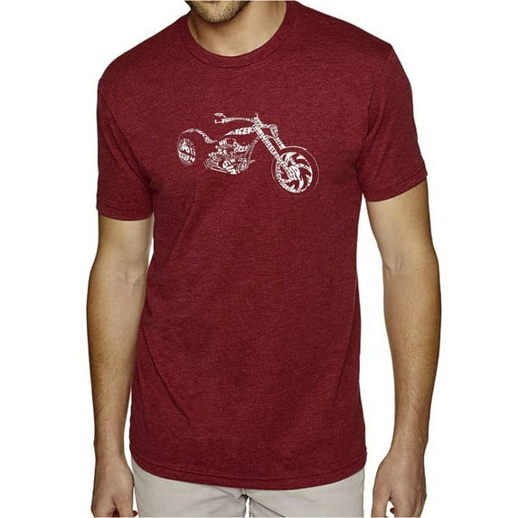 LA Pop Art Men's Premium Blend Word Art T-shirt - MOTORCYCLE