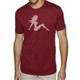 thumbnail image 1 of LA Pop Art Men's Premium Blend Word Art T-shirt - MUDFLAP GIRL, 1 of 2