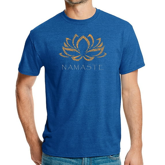 LA Pop Art Men's Premium Blend Word Art T-shirt - Namaste