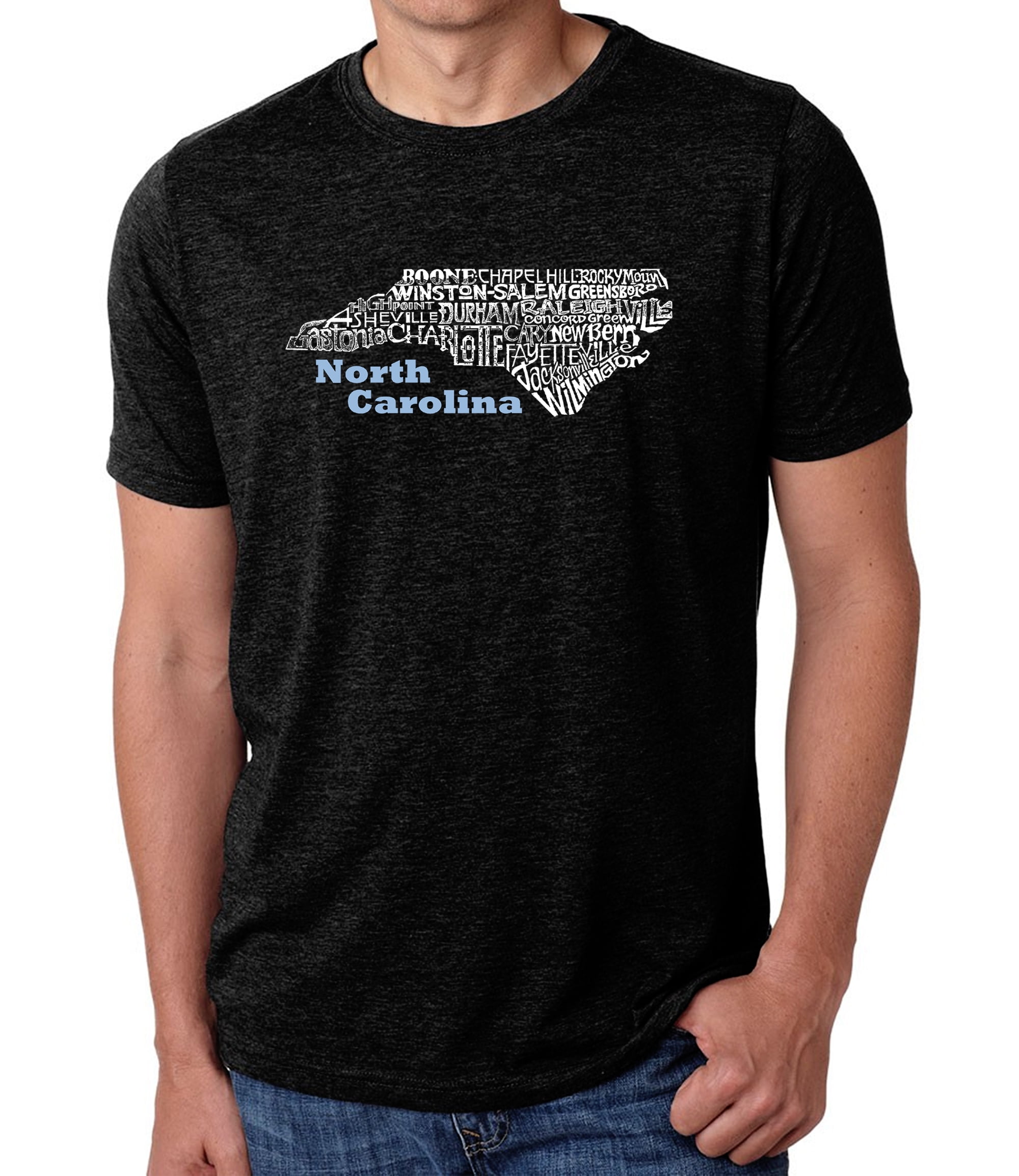 LA Pop Art Men's Premium Blend Word Art T-shirt North Carolina