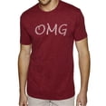 thumbnail image 1 of LA Pop Art Men's Premium Blend Word Art T-shirt - OMG, 1 of 2