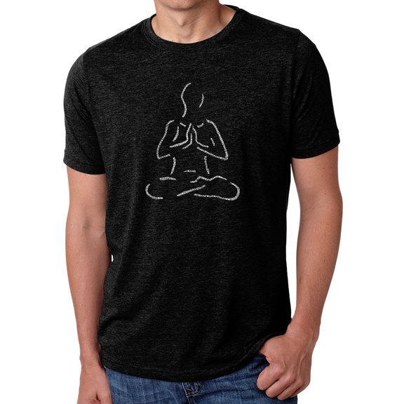 LA Pop Art Men's Premium Blend Word Art T-shirt - POPULAR YOGA POSES