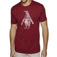 thumbnail image 1 of LA Pop Art Men's Premium Blend Word Art T-shirt - Penguin, 1 of 2