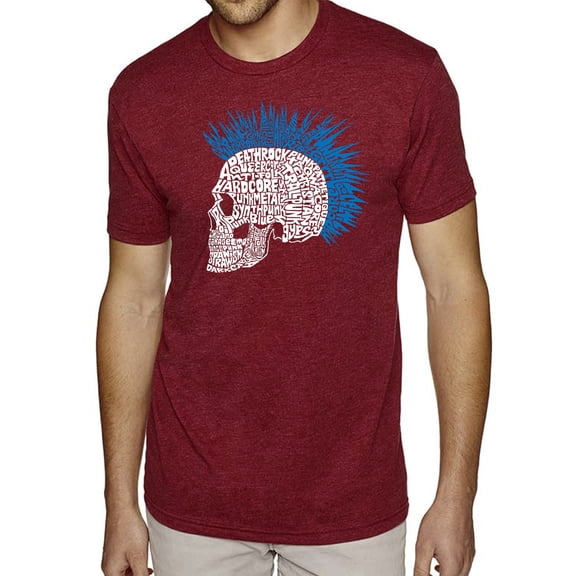 LA Pop Art Men's Premium Blend Word Art T-shirt - Punk Mohawk