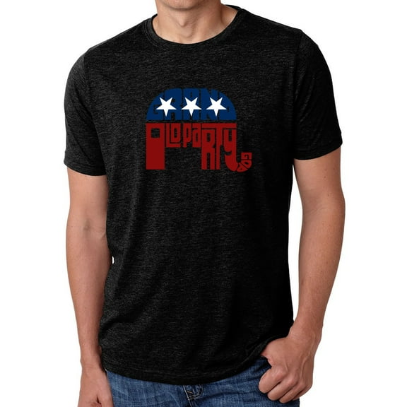 LA Pop Art Men's Premium Blend Word Art T-shirt - REPUBLICAN - GRAND OLD PARTY