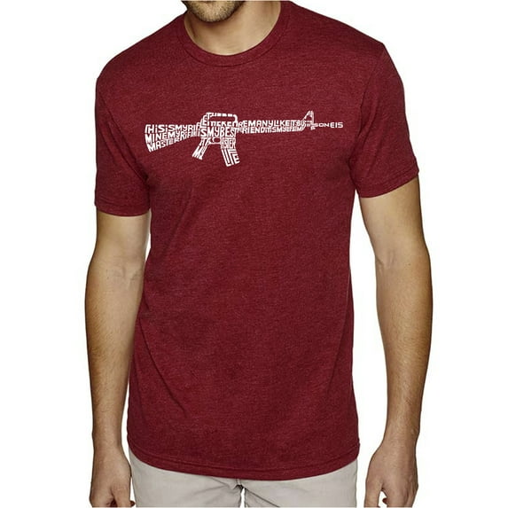 LA Pop Art Men's Premium Blend Word Art T-shirt - RIFLEMANS CREED