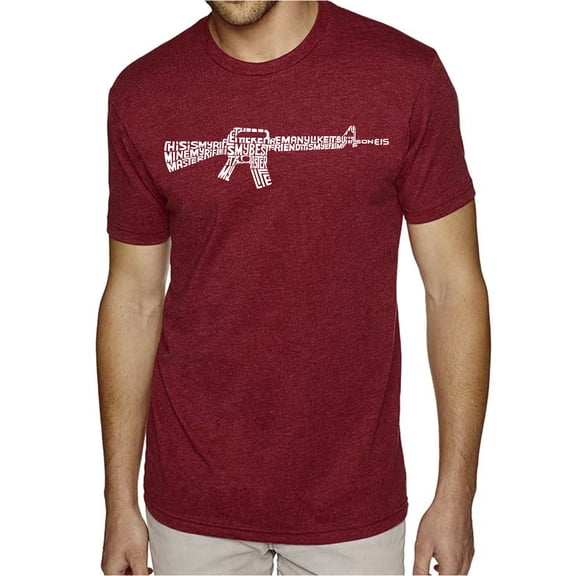 LA Pop Art Men's Premium Blend Word Art T-shirt - RIFLEMANS CREED