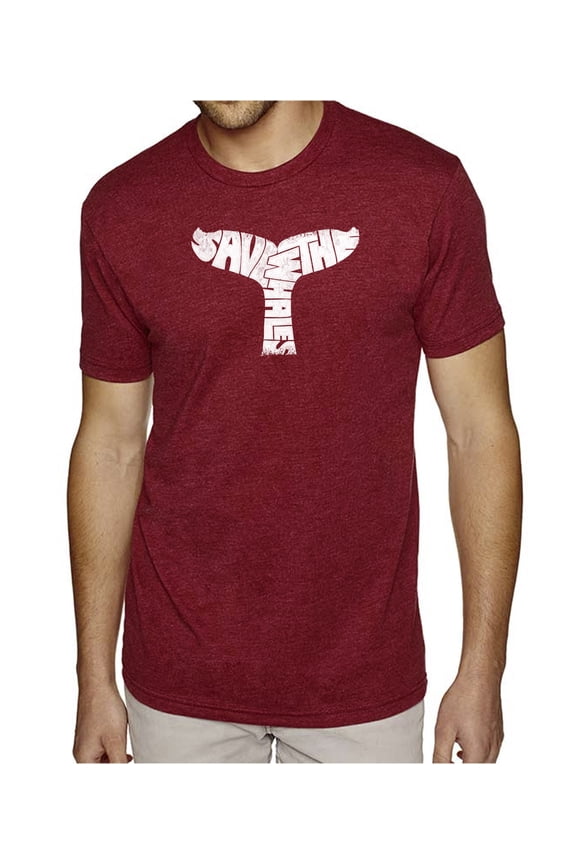 Men's Premium Blend Word Art T-shirt - SAVE THE WHALES