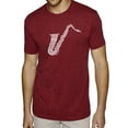 thumbnail image 1 of LA Pop Art Men's Premium Blend Word Art T-shirt - Sax, 1 of 2