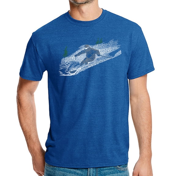 LA Pop Art Men's Premium Blend Word Art T-shirt - Ski