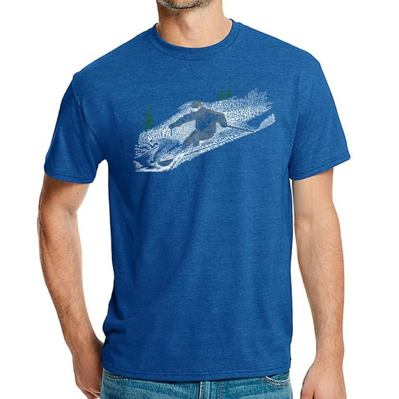 LA Pop Art Men's Premium Blend Word Art T-shirt - Ski