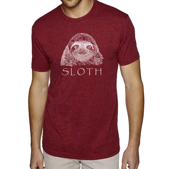 LA Pop Art Men's Premium Blend Word Art T-shirt - Sloth