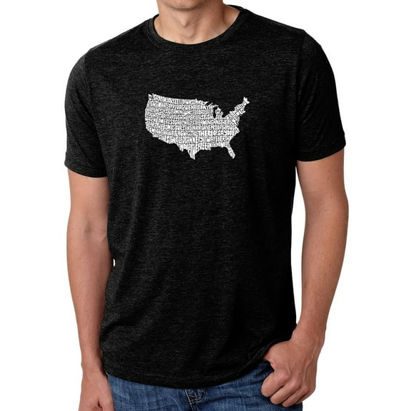 LA Pop Art Men's Premium Blend Word Art T-shirt - THE STAR SPANGLED BANNER