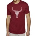 thumbnail image 1 of LA Pop Art Men's Premium Blend Word Art T-shirt - Texas Skull, 1 of 2