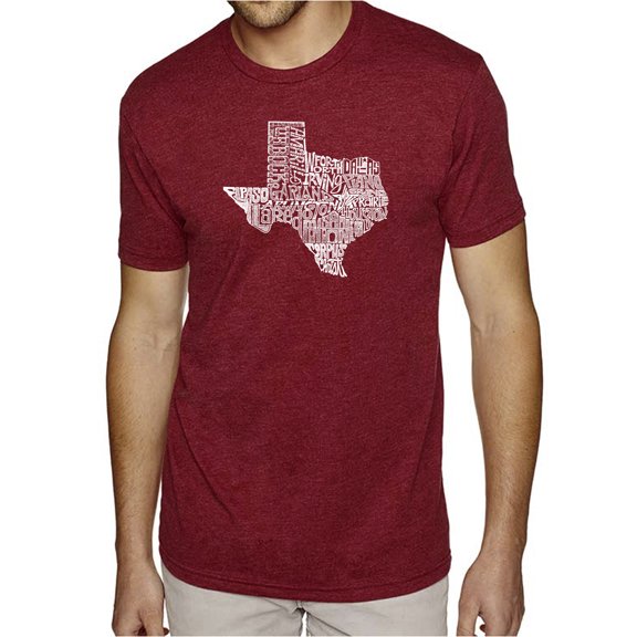 LA Pop Art Men's Premium Blend Word Art T-shirt - The Great State of Texas