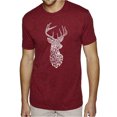 thumbnail image 1 of LA Pop Art Men's Premium Blend Word Art T-shirt - Types of Deer, 1 of 2