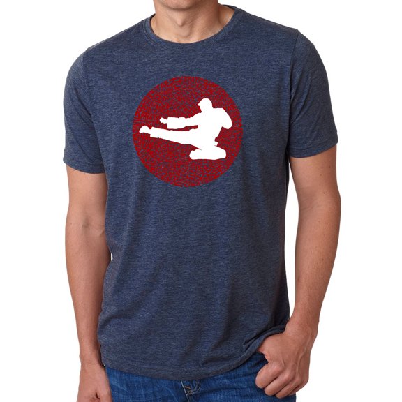 LA Pop Art Men's Premium Blend Word Art T-shirt - Types of Martial Arts