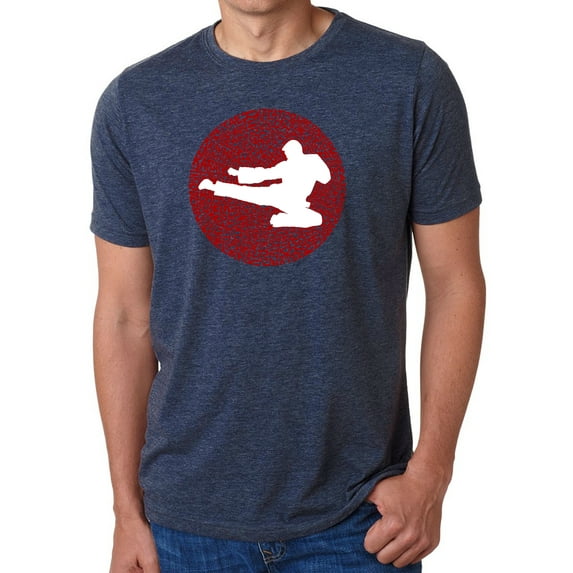 LA Pop Art Men's Premium Blend Word Art T-shirt - Types of Martial Arts
