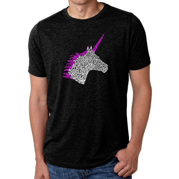 LA Pop Art Men's Premium Blend Word Art T-shirt - Unicorn