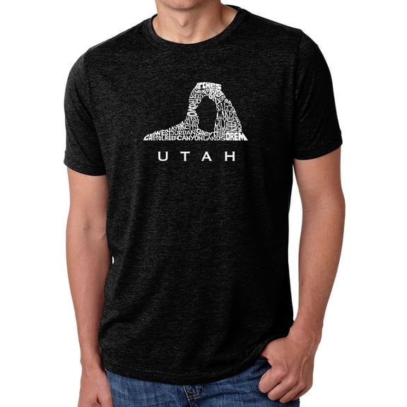 LA Pop Art Men's Premium Blend Word Art T-shirt - Utah