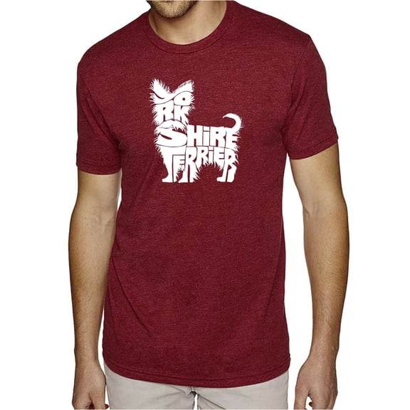 LA Pop Art Men's Premium Blend Word Art T-shirt - Yorkie
