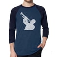 thumbnail image 1 of LA Pop Art Men's Raglan Word Art T-Shirt - ALL TIME JAZZ SONGS, 1 of 2