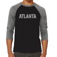 thumbnail image 1 of LA Pop Art Men's Raglan Word Art T-Shirt - ATLANTA NEIGHBORHOODS, 1 of 2