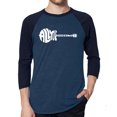 thumbnail image 1 of LA Pop Art Men's Raglan Word Art T-Shirt - All You Need Is Love, 1 of 2