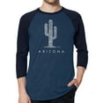 thumbnail image 1 of LA Pop Art Men's Raglan Word Art T-Shirt - Arizona Cities, 1 of 2