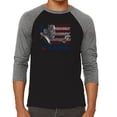 thumbnail image 1 of LA Pop Art Men's Raglan Word Art T-Shirt - BARACK OBAMA - ALL LYRICS TO AMERICA THE BEAUTIFUL, 1 of 2