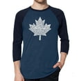thumbnail image 1 of LA Pop Art Men's Raglan Word Art T-Shirt - CANADIAN NATIONAL ANTHEM, 1 of 2