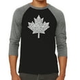 thumbnail image 1 of LA Pop Art Men's Raglan Word Art T-Shirt - CANADIAN NATIONAL ANTHEM, 1 of 2