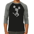 thumbnail image 1 of LA Pop Art Men's Raglan Word Art T-Shirt - Cheer, 1 of 2