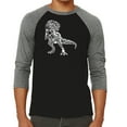 thumbnail image 1 of LA Pop Art Men's Raglan Word Art T-Shirt - Dino Pics, 1 of 2