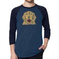 thumbnail image 1 of LA Pop Art Men's Raglan Word Art T-Shirt - Dog, 1 of 2