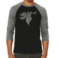 thumbnail image 1 of LA Pop Art Men's Raglan Word Art T-Shirt - Dove, 1 of 2